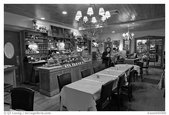Restaurant interior. Walpole, New Hampshire, USA (black and white)