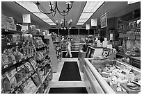 Grocery store interior. Walpole, New Hampshire, USA (black and white)