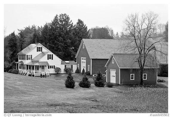 House and barns. Walpole, New Hampshire, USA