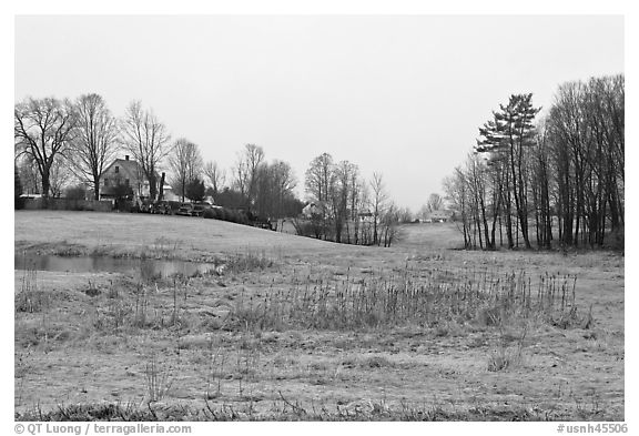 Rural scenery. Walpole, New Hampshire, USA (black and white)