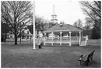 Village commons. Walpole, New Hampshire, USA (black and white)