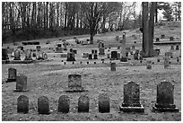 Cemetery. Walpole, New Hampshire, USA (black and white)