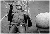 Scarecrow. New Hampshire, New England, USA ( black and white)