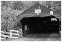 Covered bridge, Bath. New Hampshire, USA ( black and white)