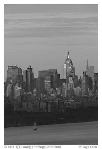 Mid-town New York skyline and Empire State Building. NYC, New York, USA