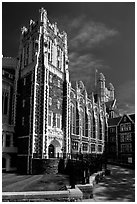 Shepard Hall, the City University of New York. NYC, New York, USA (black and white)