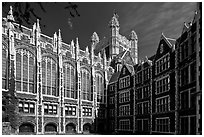 Shepard Hall, the City College, CUNY. NYC, New York, USA (black and white)