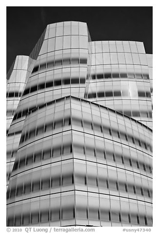 Frank Gehry designed IAC building. NYC, New York, USA (black and white)