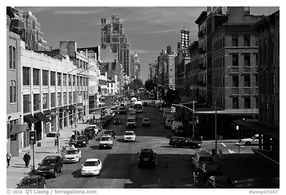 Street seen from above. NYC, New York, USA