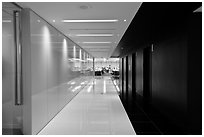 Corridor, Bloomberg Tower. NYC, New York, USA (black and white)