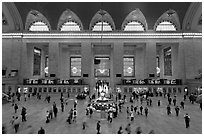 Grand Central Station interior. NYC, New York, USA (black and white)