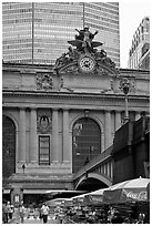 Outside Grand Central Terminal. NYC, New York, USA (black and white)