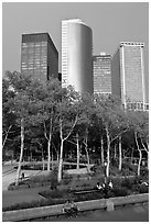 Battery Park, Lower Manhattan. NYC, New York, USA (black and white)