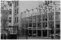 Parking elevators. NYC, New York, USA (black and white)