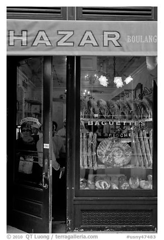 Balthazar french bakery. NYC, New York, USA (black and white)