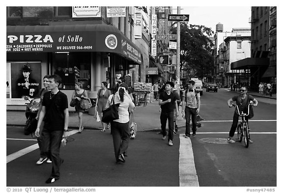 SoHo district. NYC, New York, USA (black and white)