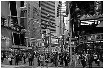 Times Squares area. NYC, New York, USA (black and white)