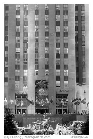 Rockefeller Center. NYC, New York, USA (black and white)