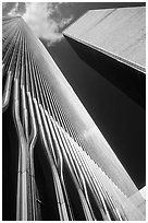 Looking up the World Trade Center. NYC, New York, USA ( black and white)