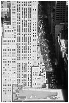 Fifth Avenue seen from the Empire State building. NYC, New York, USA ( black and white)