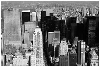 Upper Manhattan, Looking north from the Empire State building. NYC, New York, USA ( black and white)