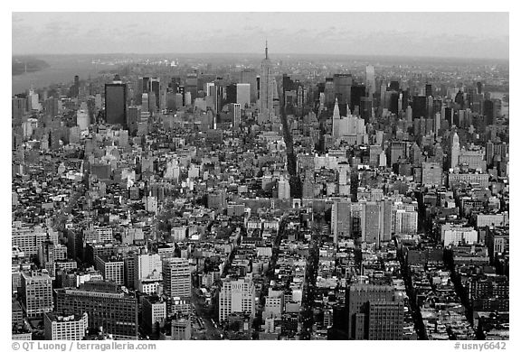 Midtown and Upper Manhattan, seen from the World Trade Center. NYC, New York, USA