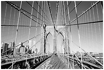 Brooklyn Bridge. NYC, New York, USA (black and white)