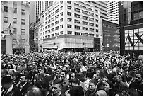 Easter Sunday crowds on Fifth Avenue. NYC, New York, USA ( black and white)
