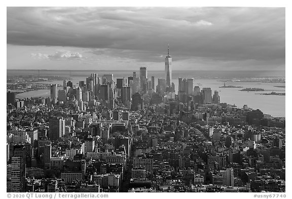 Downtown Manhattan skyline from Empire State Building. NYC, New York, USA