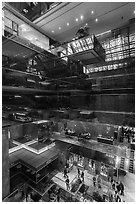 Atrium, Trump Tower. NYC, New York, USA ( black and white)