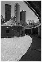 Courtyard, Castle Clinton National Monument. NYC, New York, USA ( black and white)