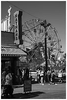 Ferris Wheel, Coney Island. New York, USA ( black and white)