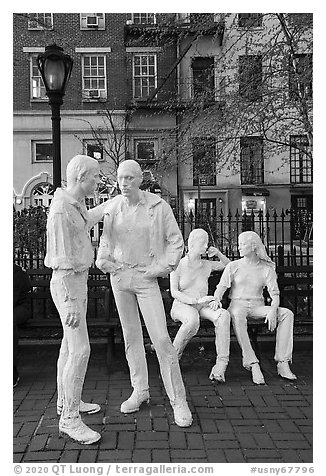 Gay Liberation Monument. NYC, New York, USA (black and white)