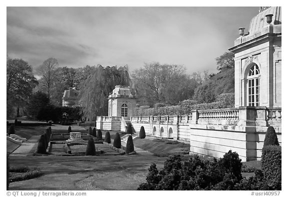 Sunken garden and pavilions, The Elms. Newport, Rhode Island, USA