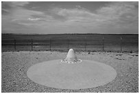 Backup UHF antenna used to launch missile from plane. Minuteman Missile National Historical Site, South Dakota, USA (black and white)