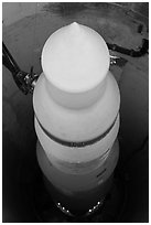 Minuteman nuclear missile. Minuteman Missile National Historical Site, South Dakota, USA (black and white)