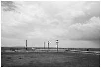 Launch facility Delta-09. Minuteman Missile National Historical Site, South Dakota, USA (black and white)