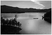 Pactola Reservoir, Rapid Valley. Black Hills, South Dakota, USA ( black and white)