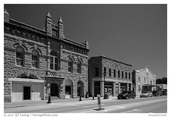 City Hall on main street, Hot Springs. Black Hills, South Dakota, USA