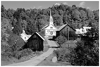 Waits River village. Vermont, New England, USA ( black and white)