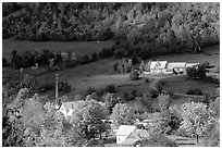 East Orange village in autumn. Vermont, New England, USA (black and white)