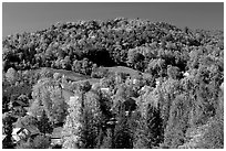 East Topsham village in fall. Vermont, New England, USA ( black and white)