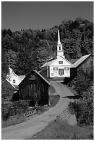 Waits River church. Vermont, New England, USA ( black and white)