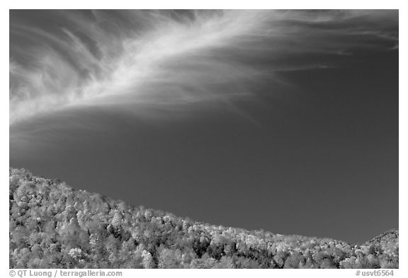 Hills and cloud, Green Mountains. Vermont, New England, USA