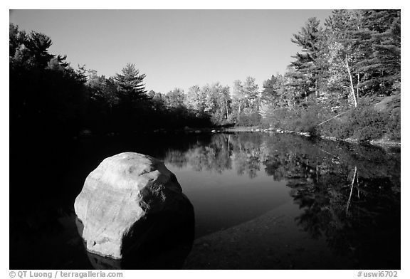 Pond. Wisconsin, USA (black and white)