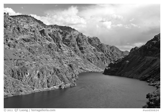 Hells Canyon Reservoir. Hells Canyon National Recreation Area, Idaho and Oregon, USA