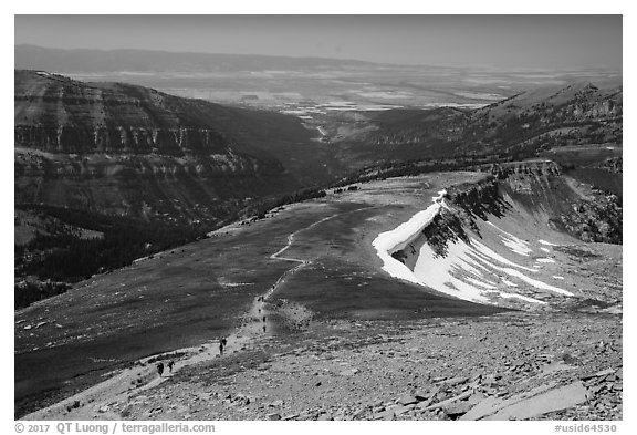 Table Mountain Trail. Jedediah Smith Wilderness,  Caribou-Targhee National Forest, Idaho, USA (black and white)