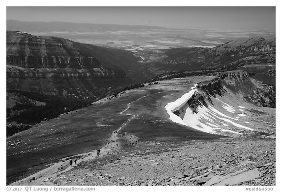 Table Mountain Trail. Jedediah Smith Wilderness,  Caribou-Targhee National Forest, Idaho, USA (black and white)