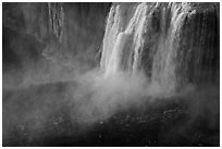 Bridal Veil Falls at sunset. Idaho, USA ( black and white)