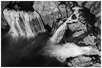 Aerial view of Shoshone Falls. Idaho, USA ( black and white)